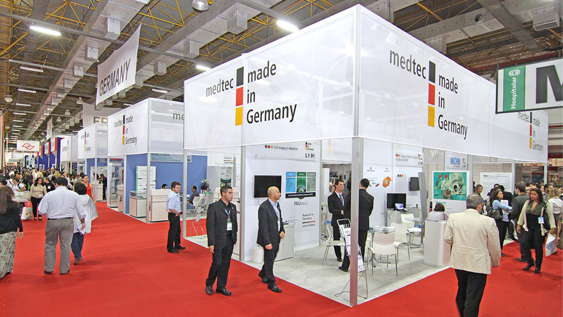 Präsenz auf Fachmessen und Kongressen in aller Welt für internationales Forschungsmarketing