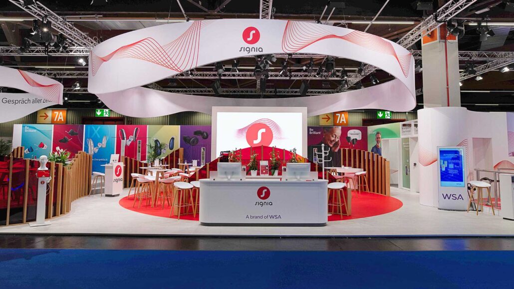 Signia - Entwurfsrendering Messestand